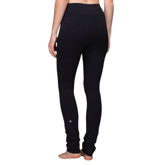 LULULEMON ATHLETICA Skinny Will Pant 'Full-On Luon' In Black Size 6 - Picture 2 of 4